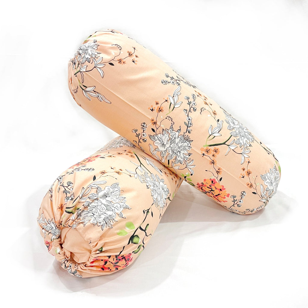 Premium 6 Pcs Pure Cotton Quilted Diwan Set – Pink Floral Design