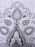 Premium 6 Pcs Pure Cotton Quilted Diwan Set – Beige Ethnic Motif Design