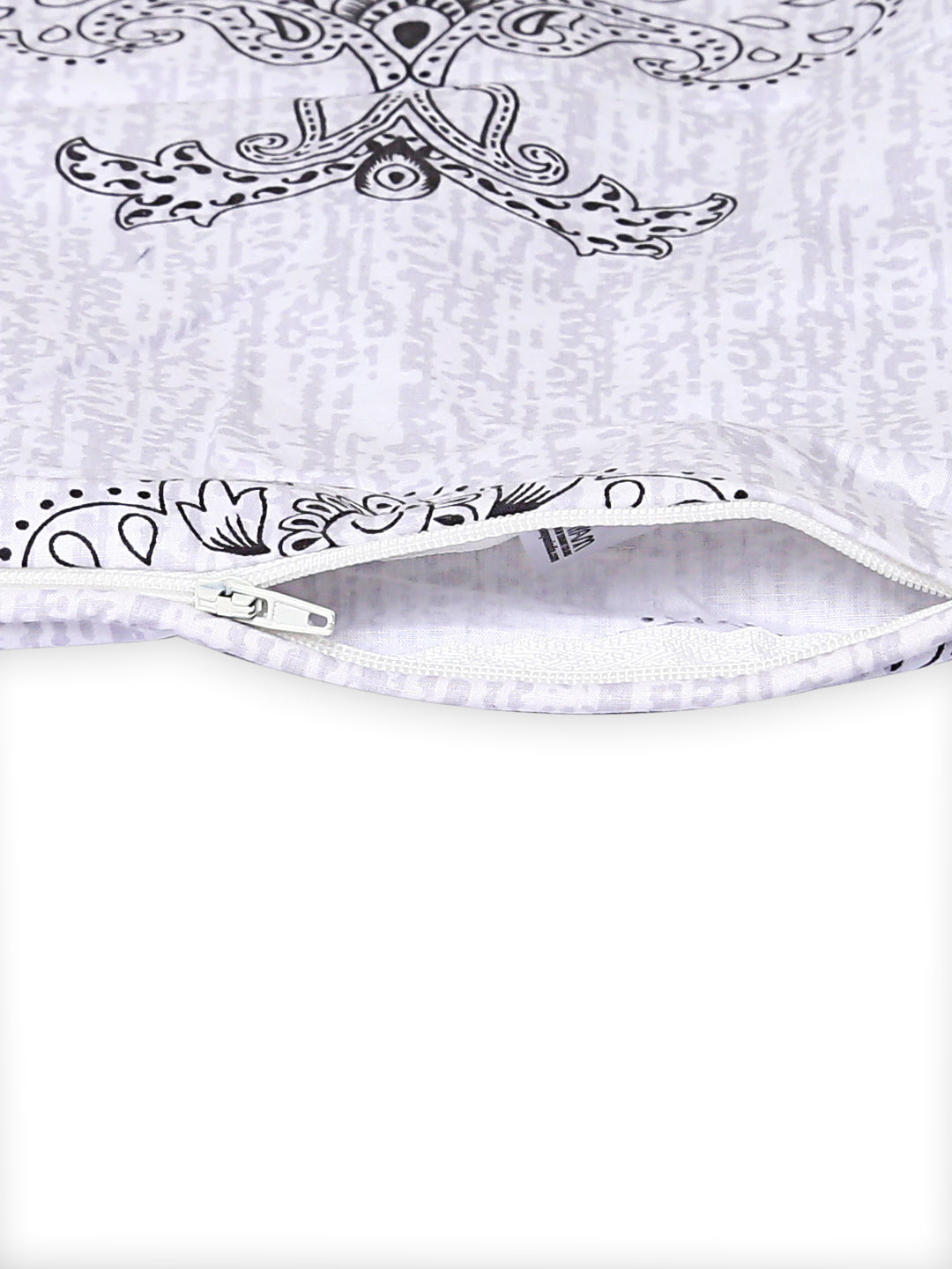 Premium 6 Pcs Pure Cotton Quilted Diwan Set – Beige Ethnic Motif Design