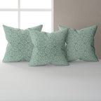 Premium 6 Pcs Pure Cotton Quilted Diwan Set – Green Motif Design