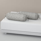 Premium 6 Pcs Pure Cotton Quilted Diwan Set – Grey Motif Design