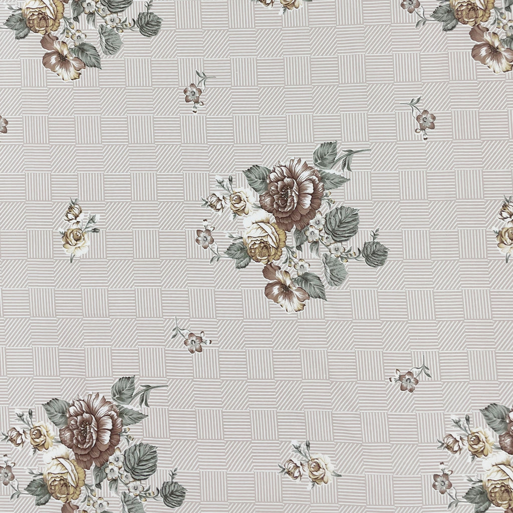 Premium 6 Pcs Pure Cotton Quilted Diwan Set – Beige Floral Design