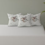 Premium 6 Pcs Pure Cotton Quilted Diwan Set – Beige Floral Design