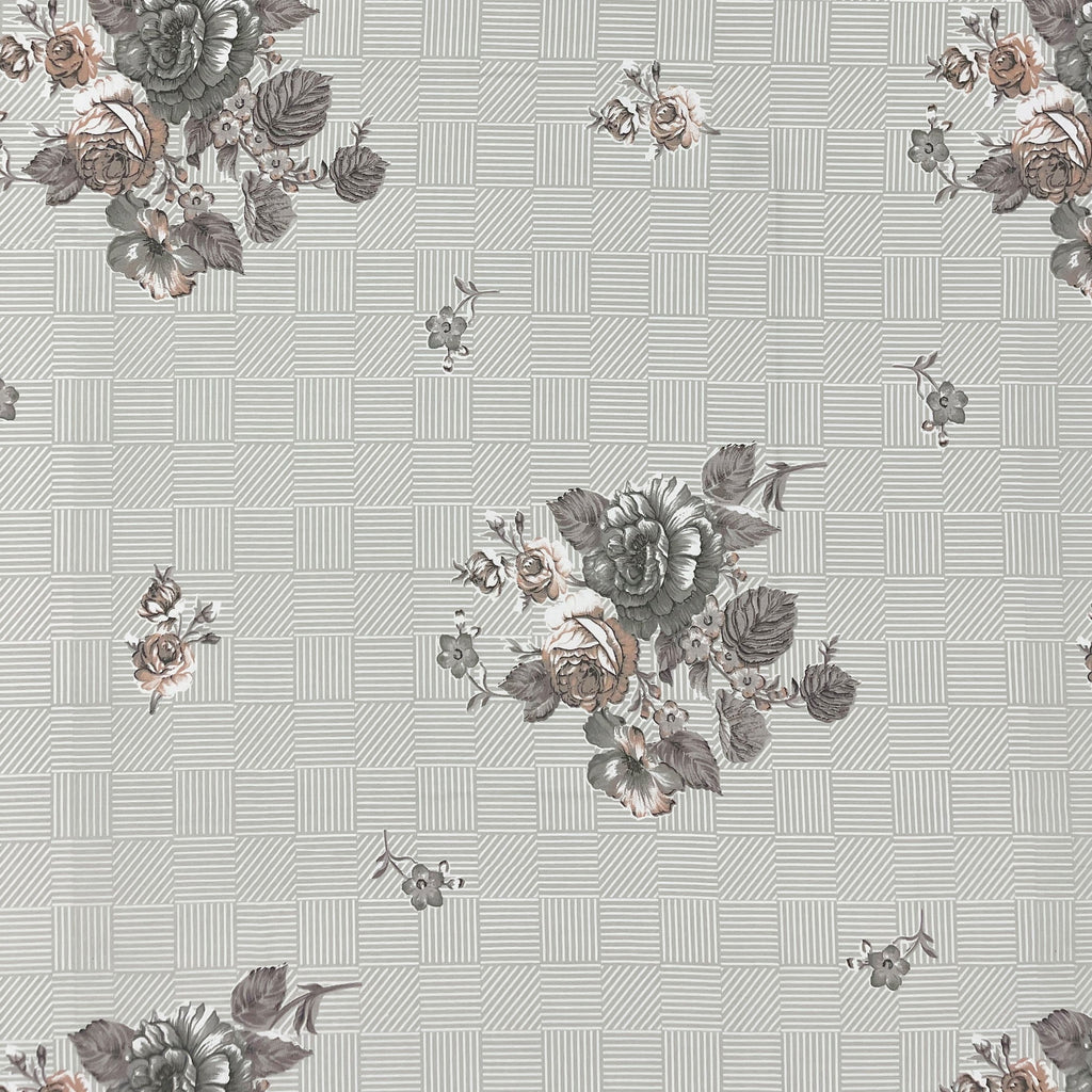 Premium 6 Pcs Pure Cotton Quilted Diwan Set – Grey Floral Design