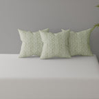 Swayam Leaf Trail Printed Cotton Diwan Set - Soft Green