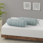 Premium 6 Pcs Pure Cotton Quilted Diwan Set – Blue Abstract Design