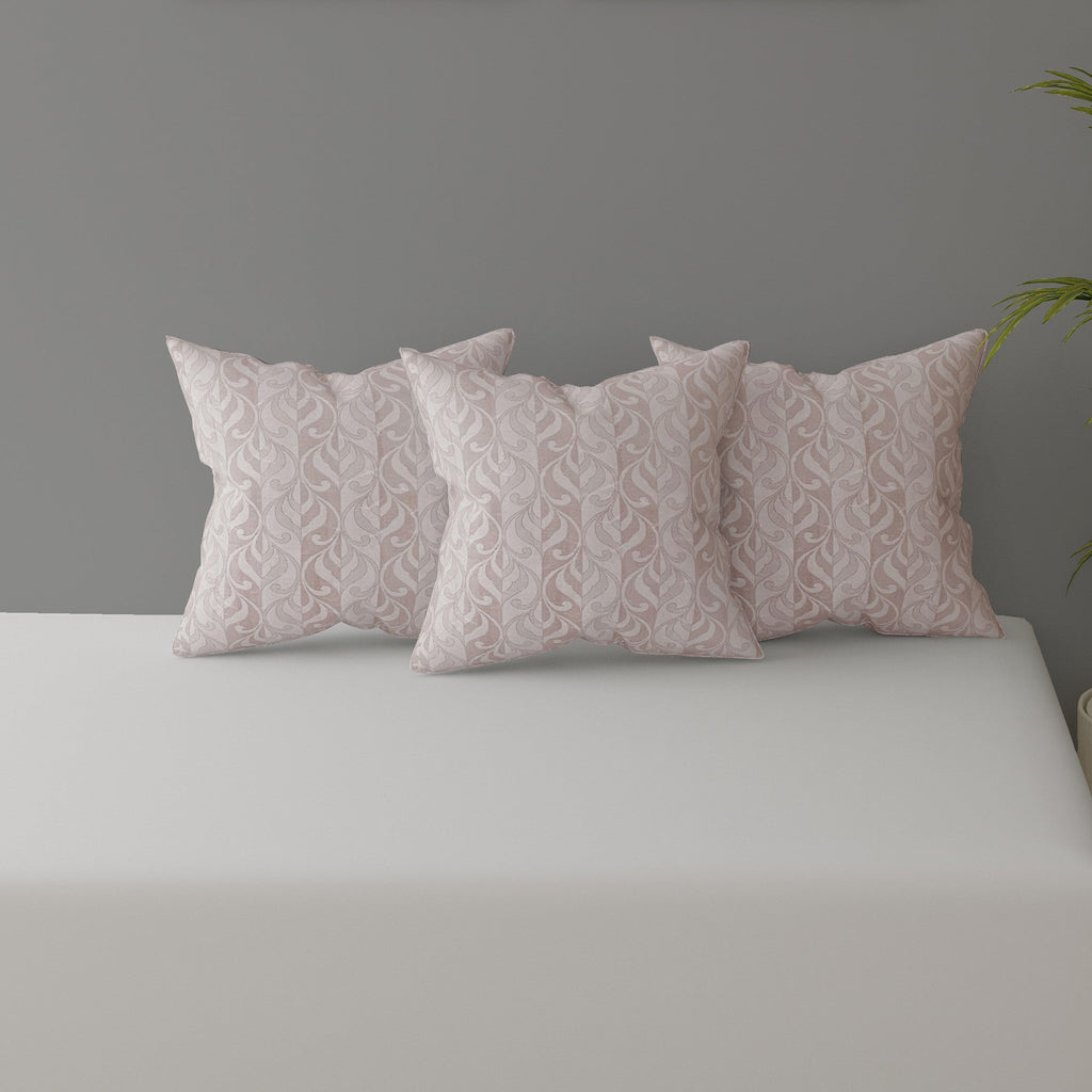 Swayam Leaf Motif Printed Cotton Diwan Set - Soft Blush Pink