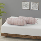 Swayam Leaf Motif Printed Cotton Diwan Set - Soft Blush Pink