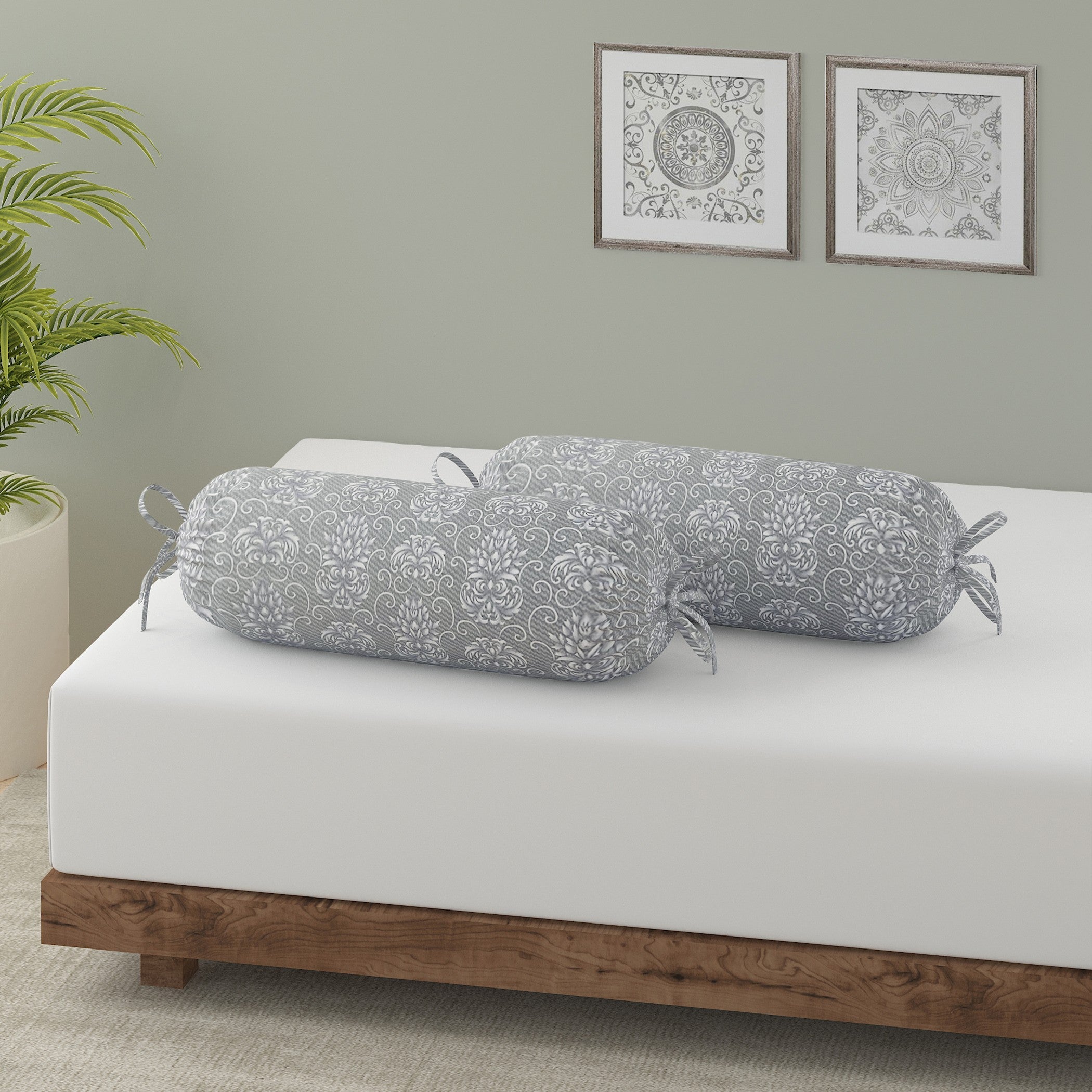 Premium 6 Pcs Quilted Diwan Set – Purple Abstract Design