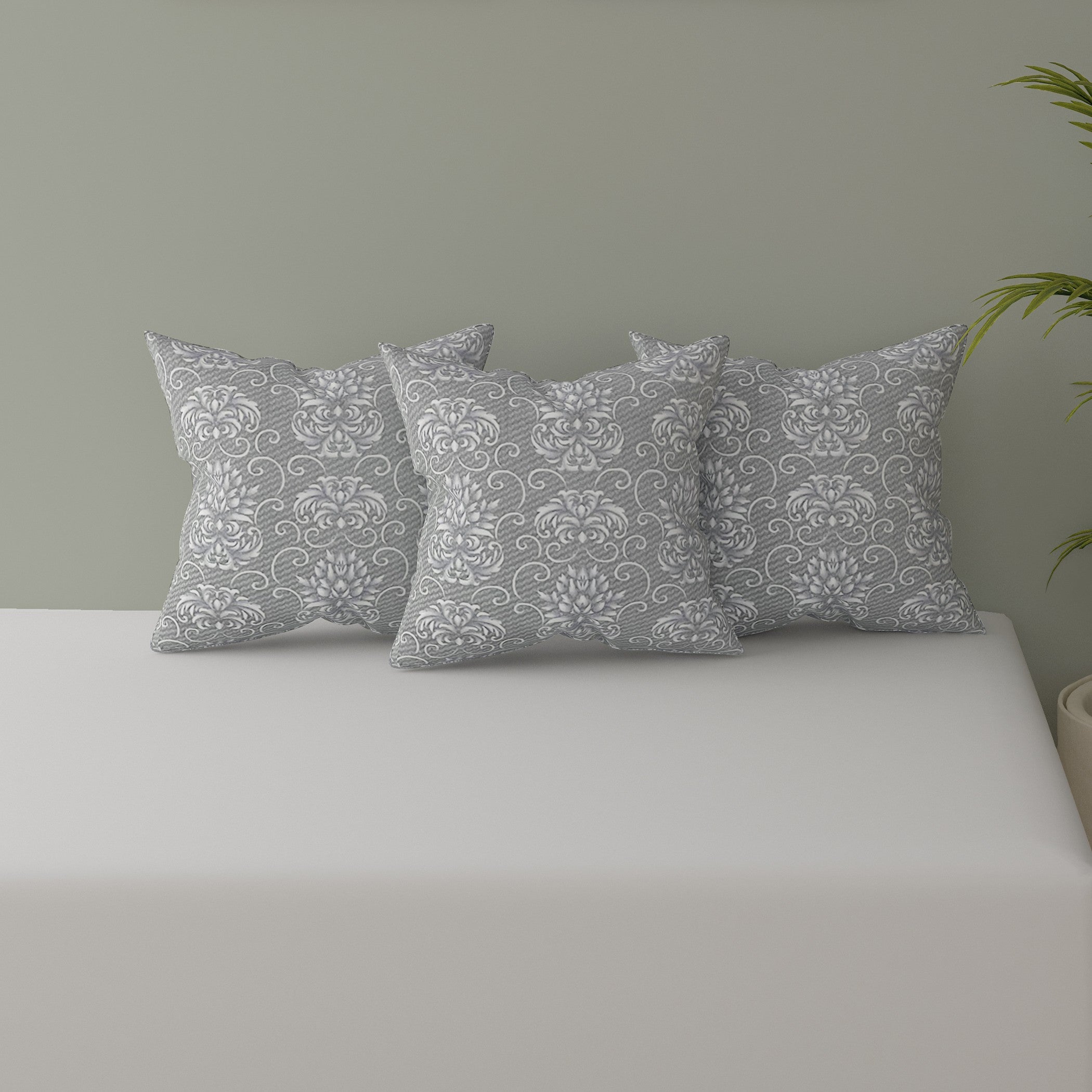 Premium 6 Pcs Quilted Diwan Set – Purple Abstract Design