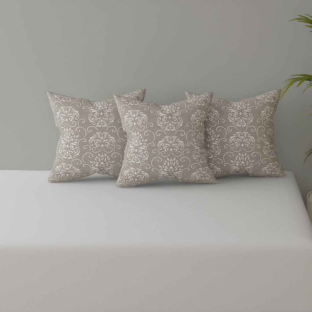 Premium 6 Pcs Quilted Diwan Set with 100% Cotton Fabric – Classic Grey abstract