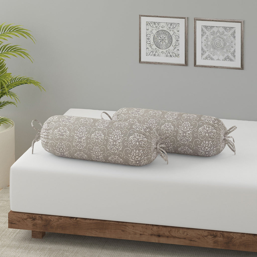 Premium 6 Pcs Quilted Diwan Set with 100% Cotton Fabric – Classic Grey abstract