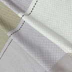 Swayam Checked Printed Cotton Diwan Set - Grey, Sage Green & Lavender