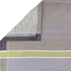 Swayam Checked Printed Cotton Diwan Set - Grey, Sage Green & Lavender
