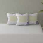 Swayam Checked Printed Cotton Diwan Set - Grey, Sage Green & Lavender