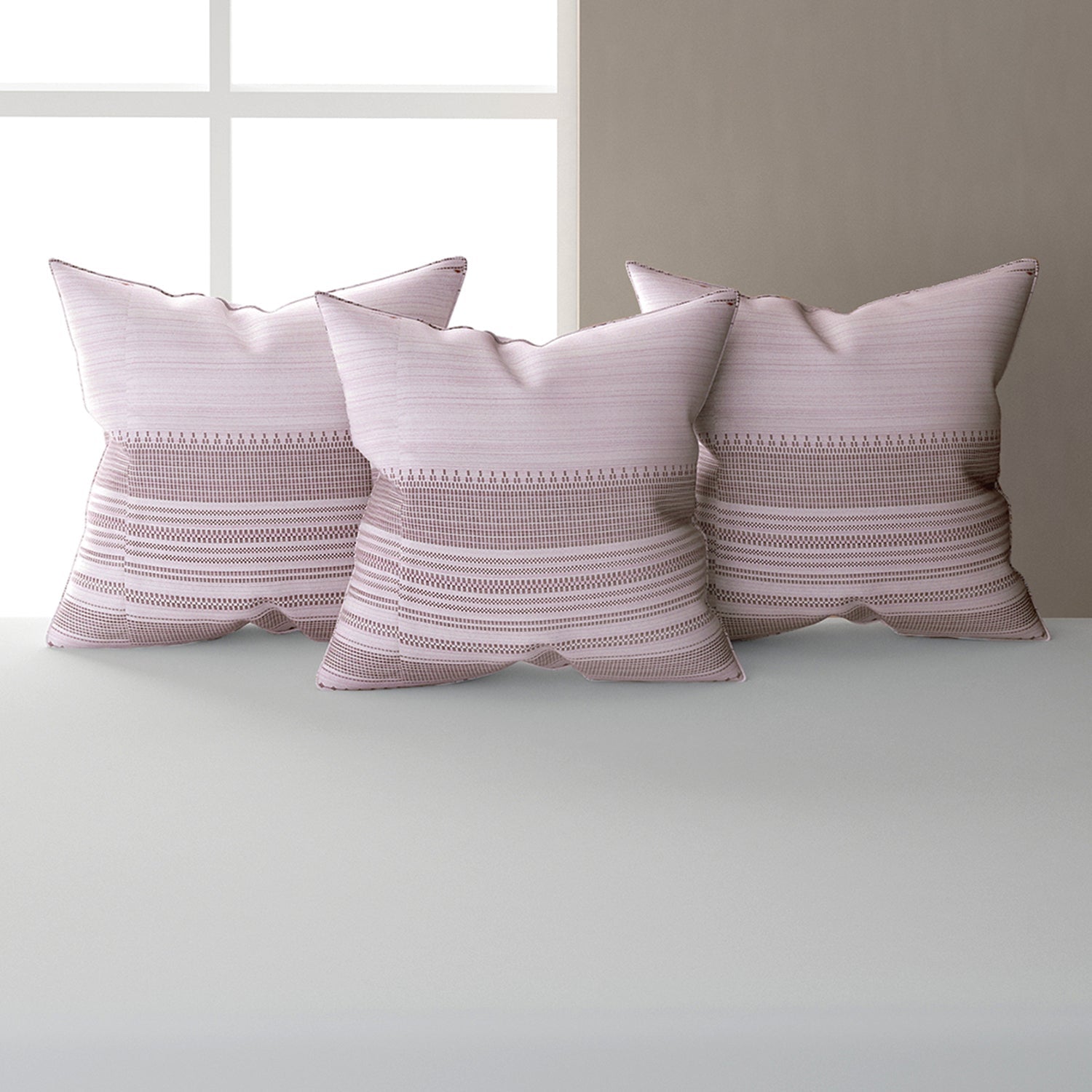 Swayam Striped Printed Cotton Diwan Set - Soft Blush Pink