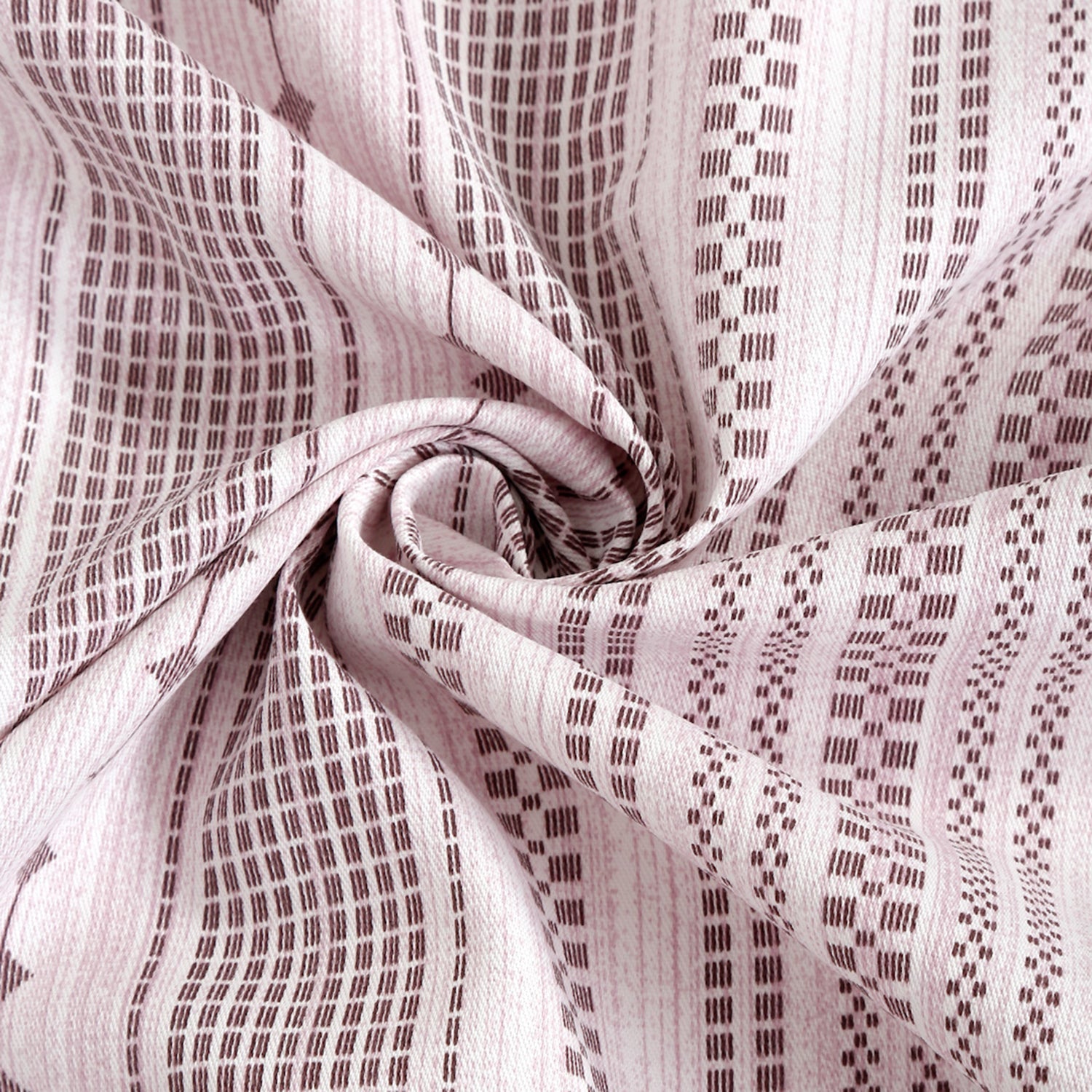 Swayam Striped Printed Cotton Diwan Set - Soft Blush Pink