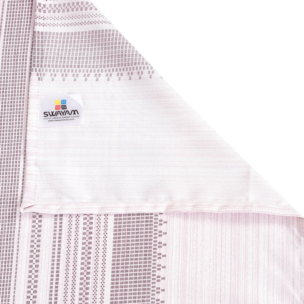 Swayam Striped Printed Cotton Diwan Set - Soft Blush Pink