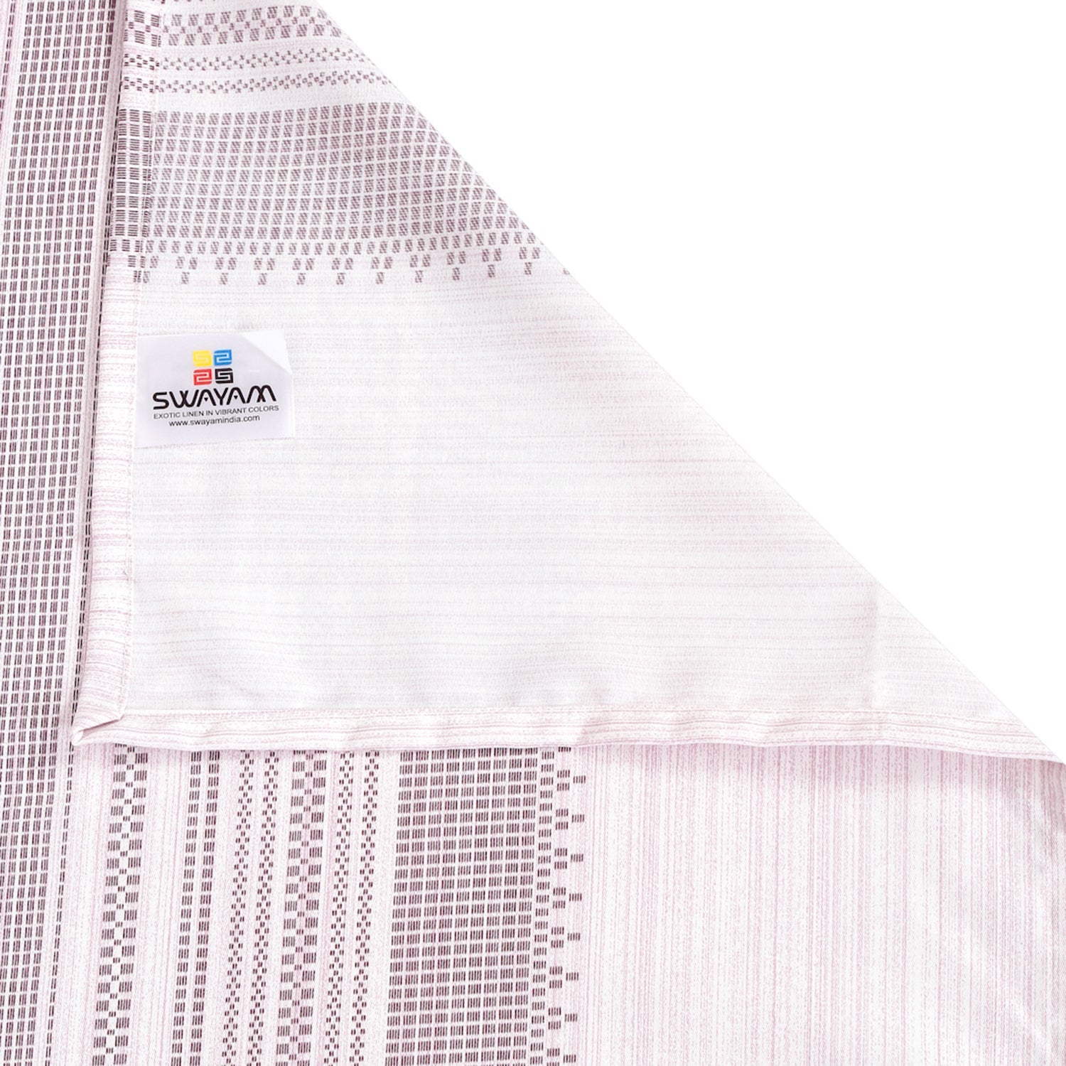 Swayam Striped Printed Cotton Diwan Set - Soft Blush Pink