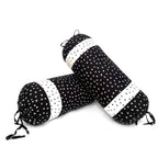 Premium 6 Pcs Pure Cotton Quilted Diwan Set – Black & Ivory Motif Design