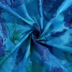 Premium 6 Pcs Pure Cotton Quilted Diwan Set – Blue Floral Design