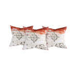 Swayam Abstract Printed Cotton Diwan Set - Rust & Grey