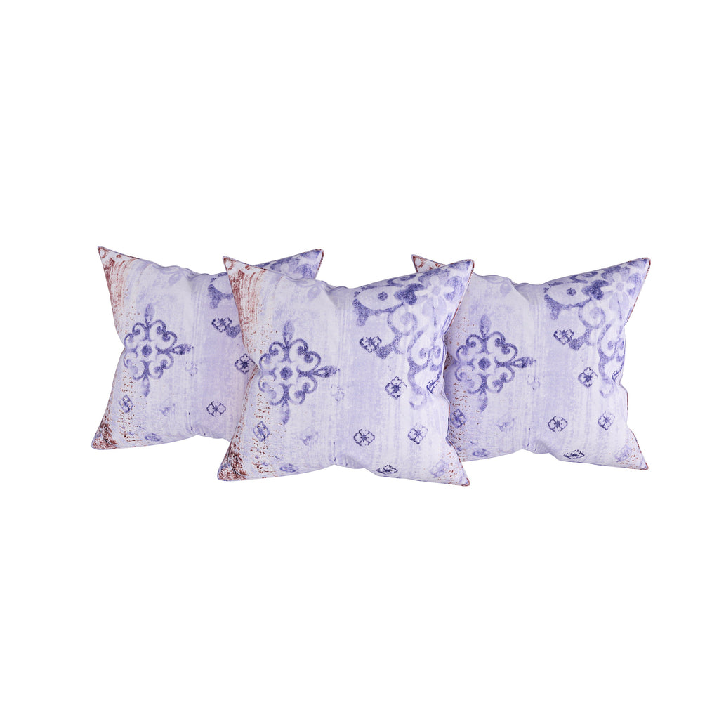 Swayam Abstract Printed Cotton Diwan Set - Blue & Brown