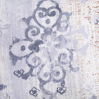 Swayam Abstract Printed Cotton Diwan Set - Blue & Brown