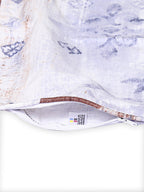 Swayam Abstract Printed Cotton Diwan Set - Blue & Brown