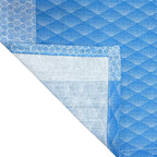 Premium 6 Pcs Pure Cotton Quilted Diwan Set – Blue Striped Design