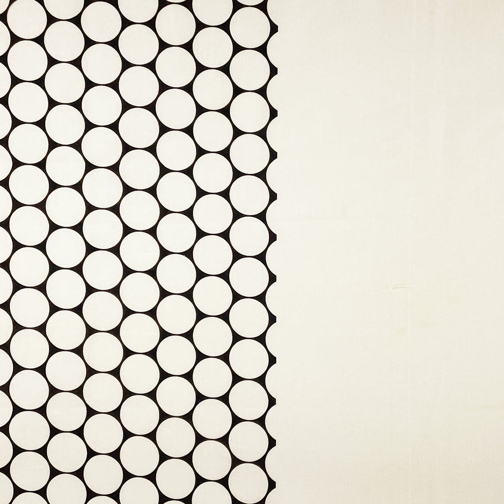 Classic Black & White Polka Dot Cotton Diwan Set - 6 Pcs Elegant Living Room Diwan Bedding