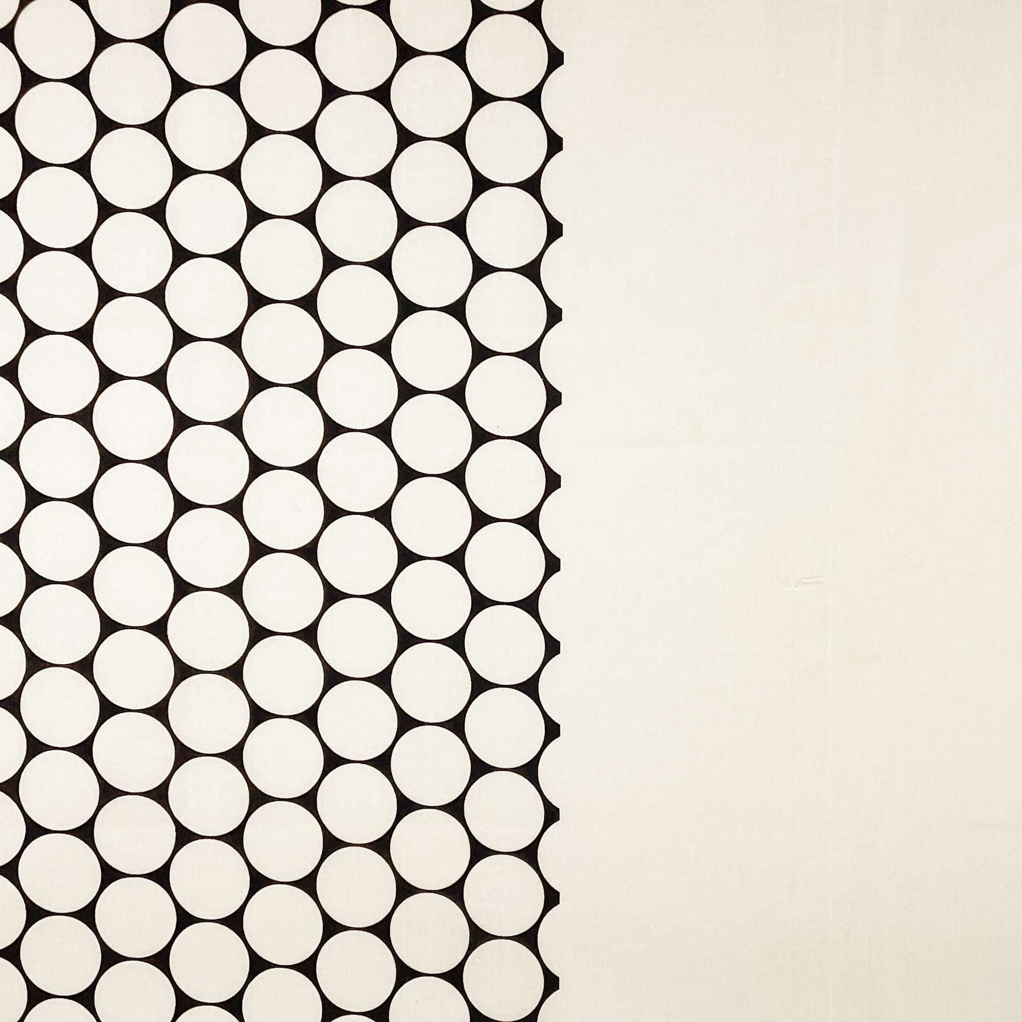 Classic Black & White Polka Dot Cotton Diwan Set - 6 Pcs Elegant Living Room Diwan Bedding