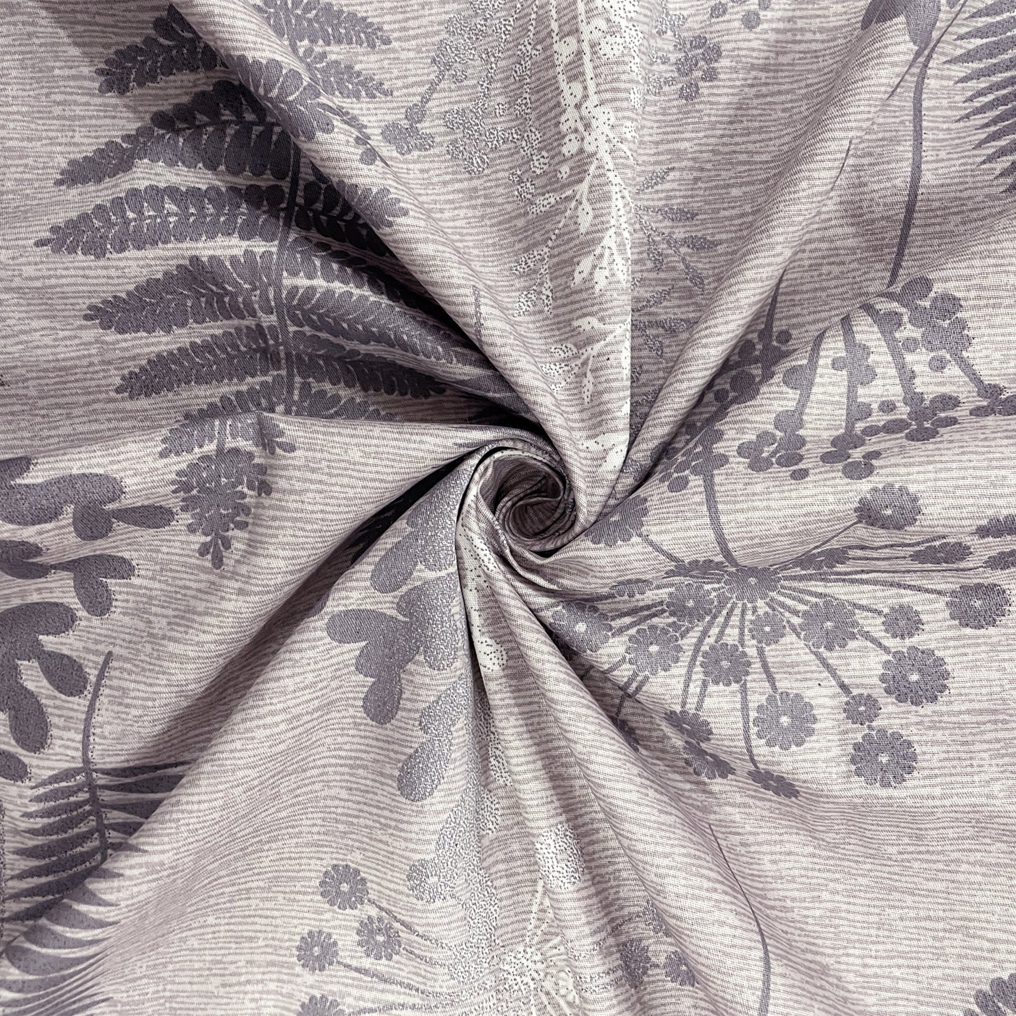 Premium Cotton Printed Diwan Set – Elegant Grey Floral Design