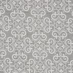 Elegant Grey Damask Pure Cotton 210 TC Super King Bedsheet with 2 Pillow Covers (108x108 Inches)