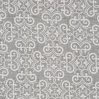 Elegant Grey Damask Pure Cotton 210 TC Super King Bedsheet with 2 Pillow Covers (108x108 Inches)