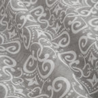 Elegant Grey Damask Pure Cotton 210 TC Super King Bedsheet with 2 Pillow Covers (108x108 Inches)
