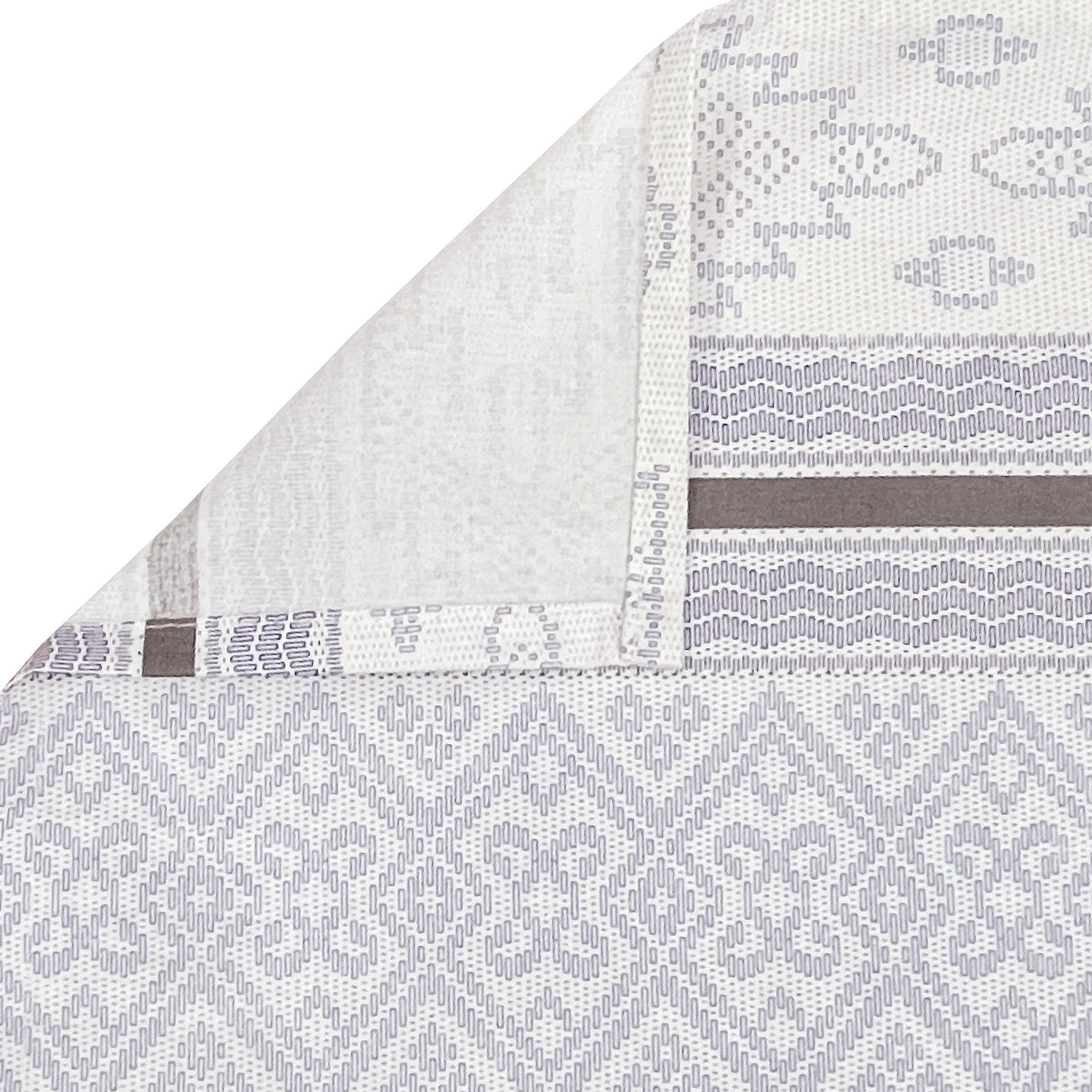 Elegant Blue & Beige Striped Ethnic Pure Cotton 210 TC Super King Bedsheet with 2 Pillow Covers (108x108 Inches)