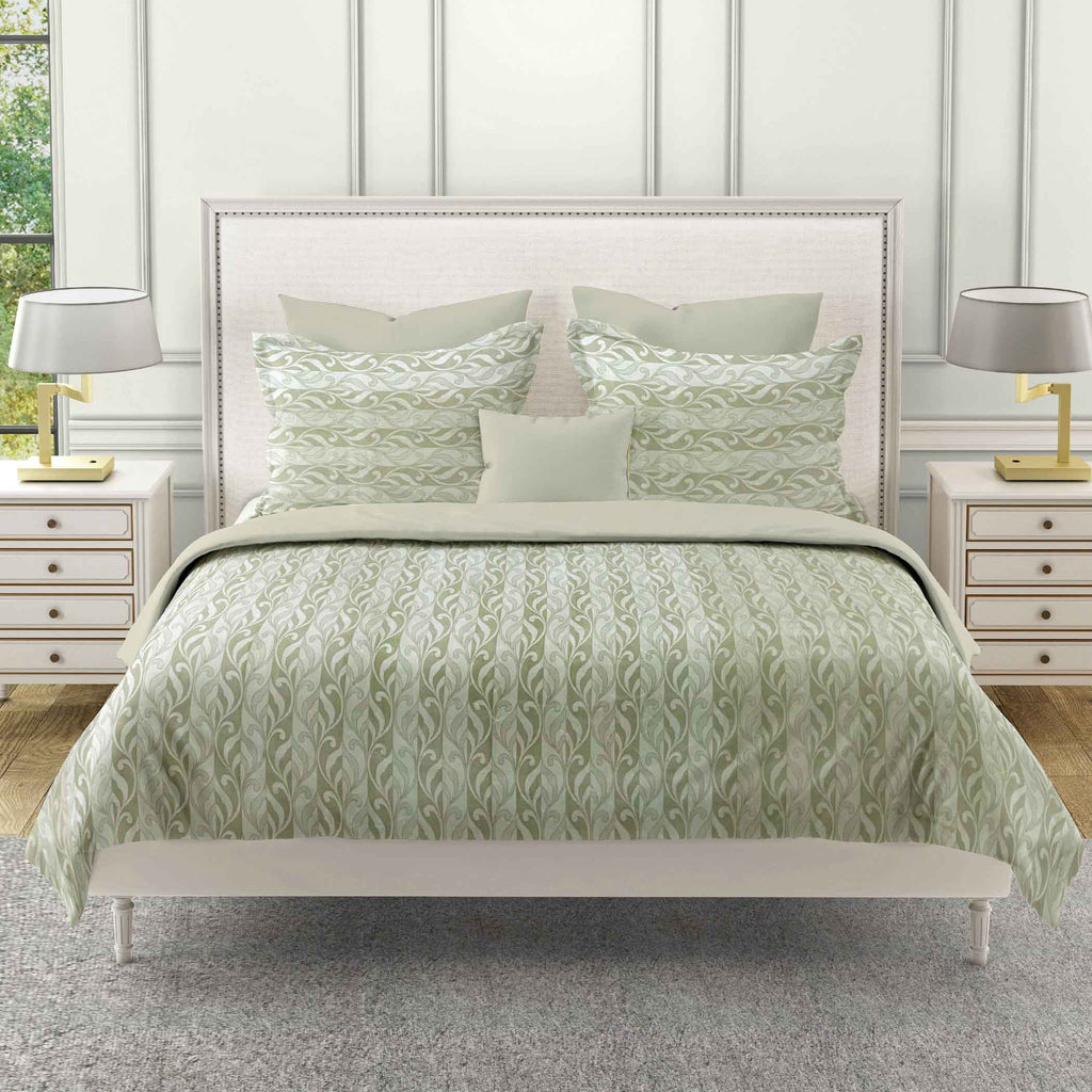 Olive Fern - 210TC Cotton Super King Bedsheet (108x108 Inches)