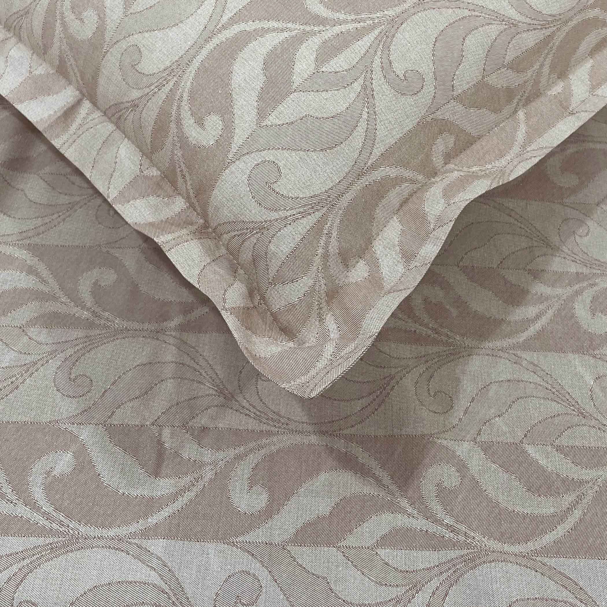 Peach Fern - 210TC Pure Cotton Super King Bedsheet (108x108 Inches)
