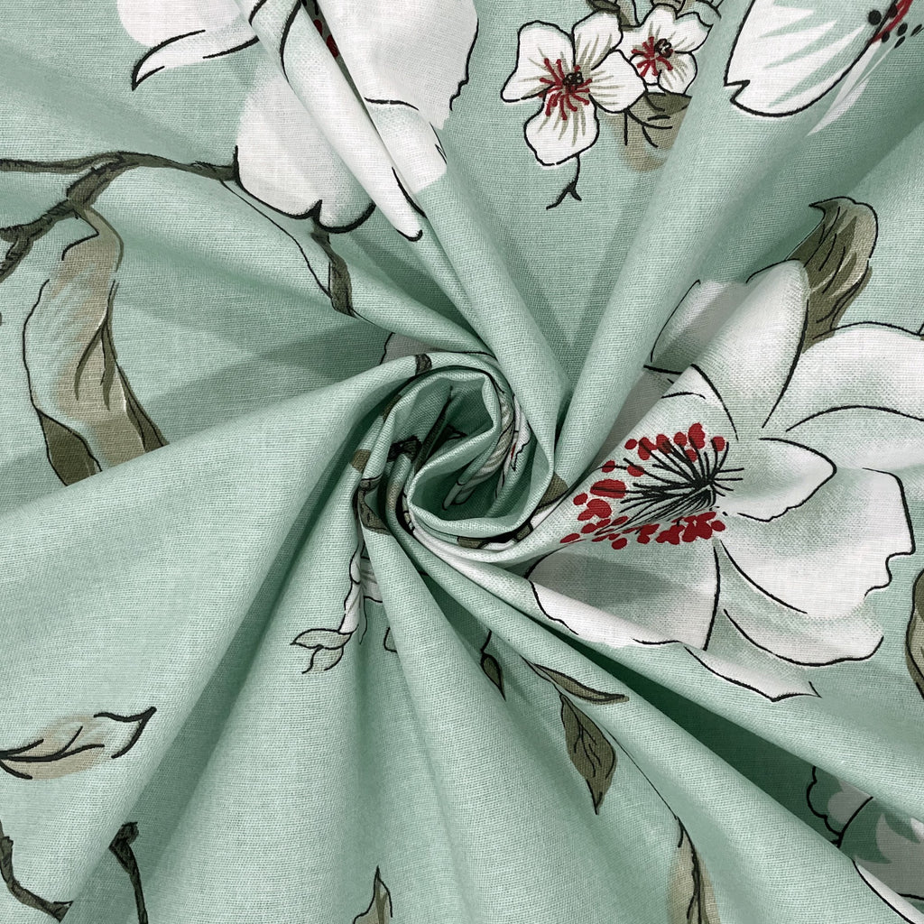 Aqua Spring - 210TC Pure Cotton Super King Bedsheet (108x108 Inches)