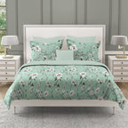 Aqua Spring - 210TC Pure Cotton Super King Bedsheet (108x108 Inches)