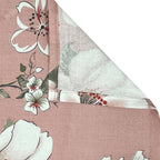 Floral Dusty Rose 210 TC Pure Cotton Super King Bedsheet with 2 Pillow Covers (108 x 108 Inches)