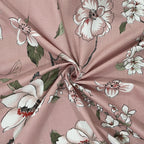 Floral Dusty Rose 210 TC Pure Cotton Super King Bedsheet with 2 Pillow Covers (108 x 108 Inches)