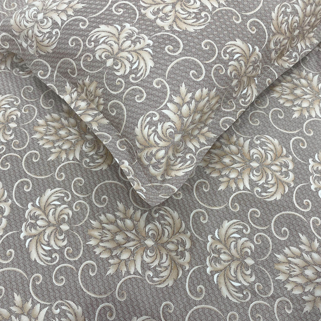 Brown Swirl - 210TC Pure Cotton Super King Bedsheet (108x108 Inches)