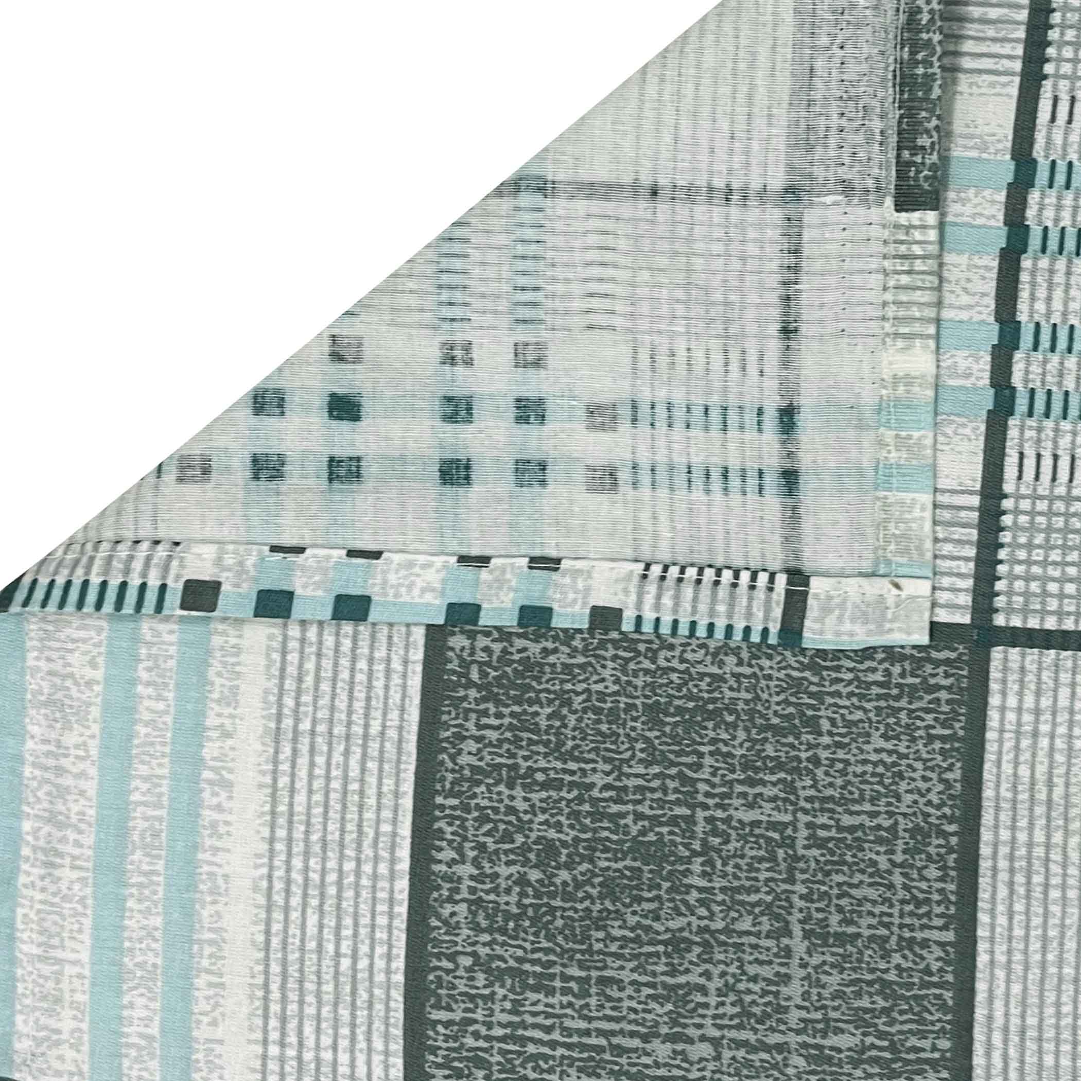 Grey Grid - 210TC Pure Cotton Queen Fitted Bedsheet (60x73x10 Inches)