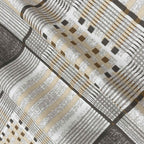 Bee Grid - 210TC Pure Cotton Queen Fitted Bedsheet (60x73x10 Inches)