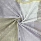 Lavender Squares - 210TC Pure Cotton Queen Fitted Bedsheet (60x73x10 Inches)