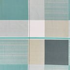 Teal Squares - 210TC Pure Cotton Super King Bedsheet (108x108 Inches)