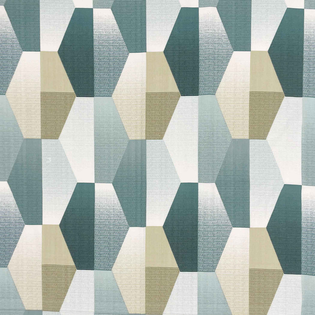 Teal Hex - 210TC Pure Cotton Queen Fitted Bedsheet (60x73x10 Inches)