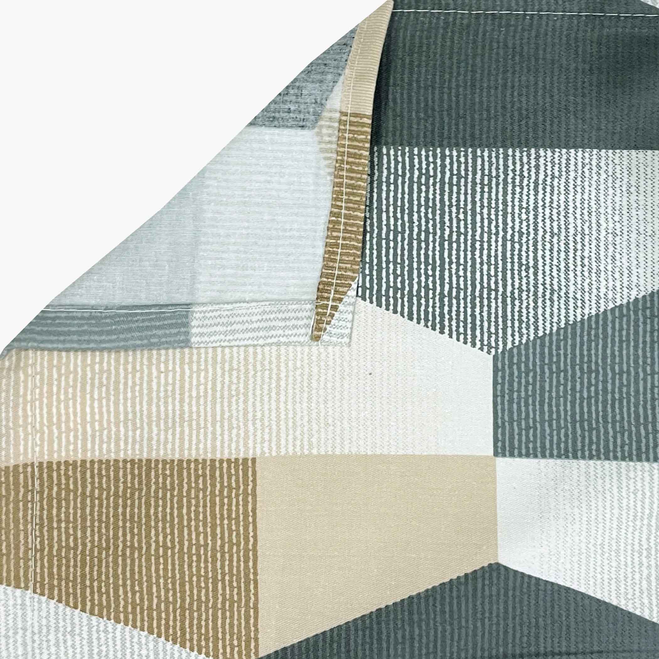 Grey Hex - 210TC Pure Cotton Queen Fitted Bedsheet (60x73x10 Inches)